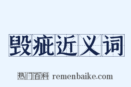 毁疵近义词是什么意思的图片